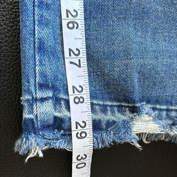 AMO Bex Jean Dreamer Destroy Distressed Boot Cut Revolve Raw Hem Sz 25 NEW - Picture 14 of 15